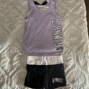 Girls justice 2 piece outfit size 6/7 gymnast